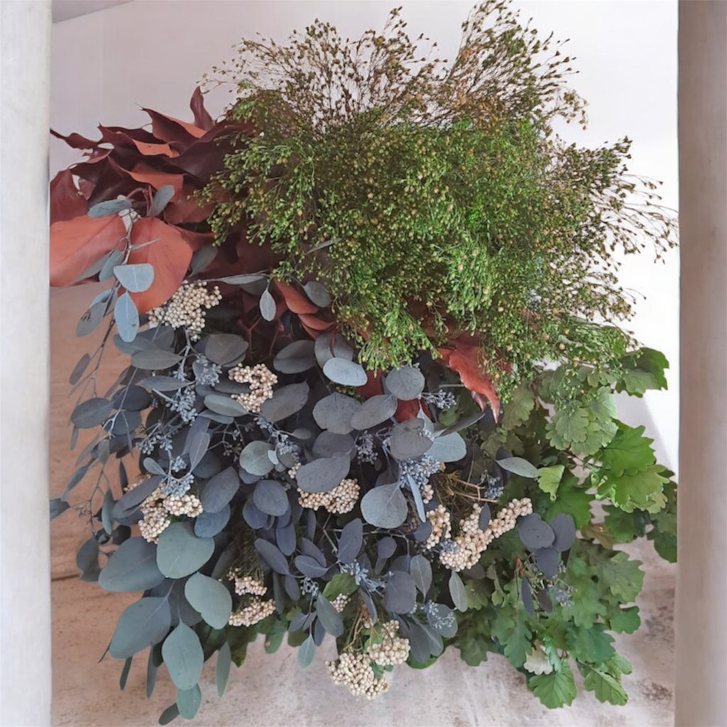 Quadro di verde e piante stabilizzate